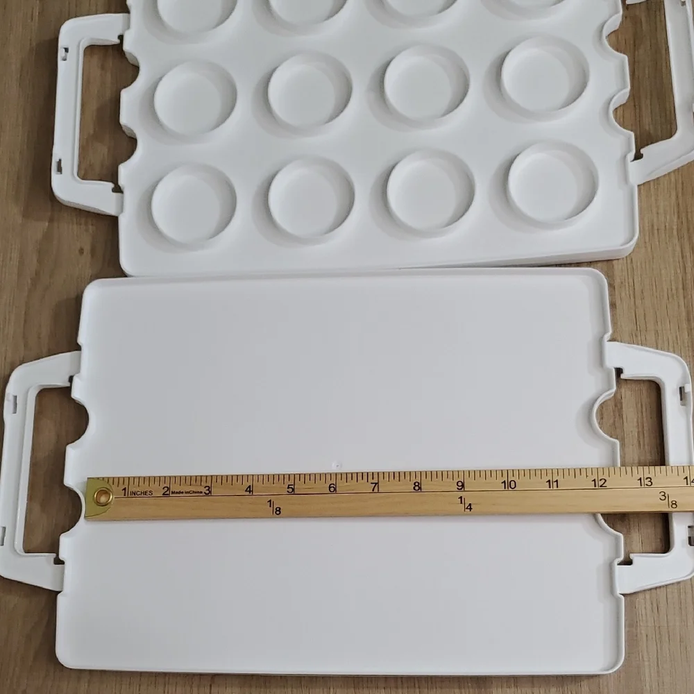 Clear Plastic 2-Tier Snapware Cupcake Cake Dessert Carrier Storage Container